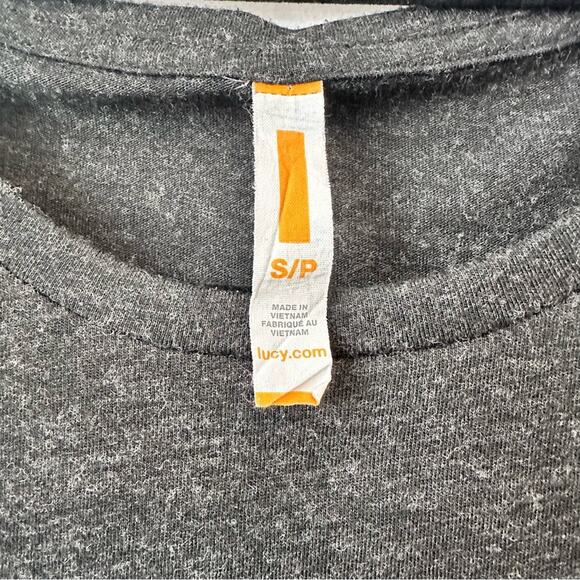 Lucy Charcoal Grey Muscle Tank / Sleeveless Tank Size Small - Picture 3 of 4